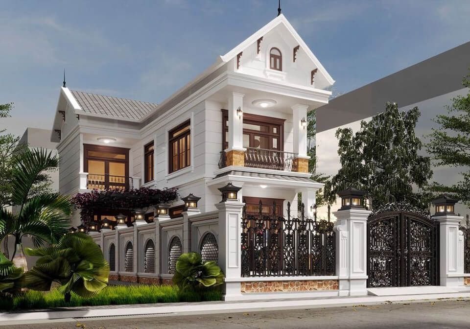 Nhà mái Thái hiện đại 2 tầng